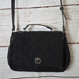 #203 Vera Bradley Black Diamond Quilted Turnlock Crossbody – NWT